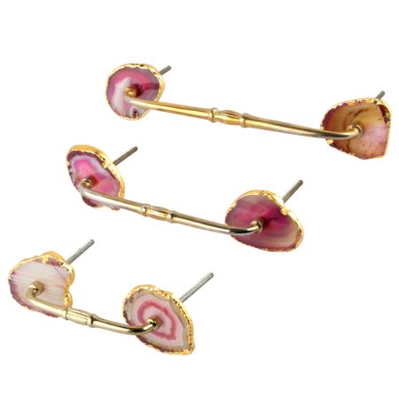 Pink Agate Stone Bridge Handles Online